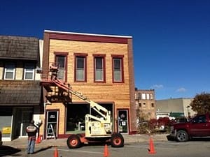 Petoskey siding staining commercial building